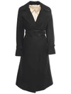 23SS Marzio Belted Trench Coat Black 2360210237 003 - MAX MARA - BALAAN 1