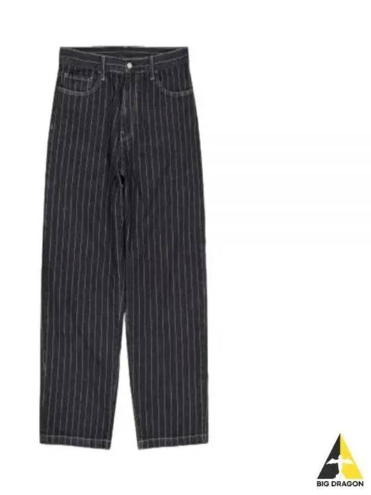 Orlean Stripe Washed Straight Jeans Black White Stone - CARHARTT WIP - BALAAN 2