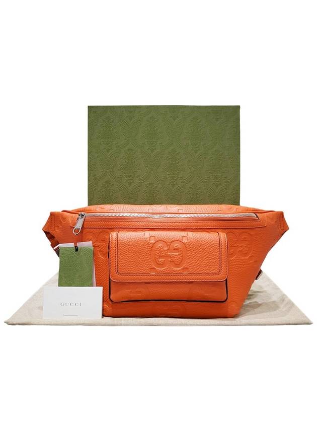 Women s 645093 Orange leather jumbo GG belt bag - GUCCI - BALAAN 10