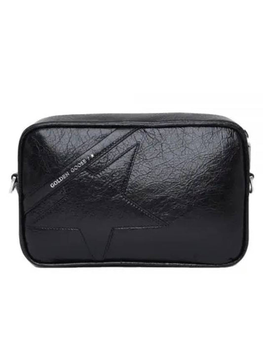 Glossy Leather Star Cross Bag Black - GOLDEN GOOSE - BALAAN 2