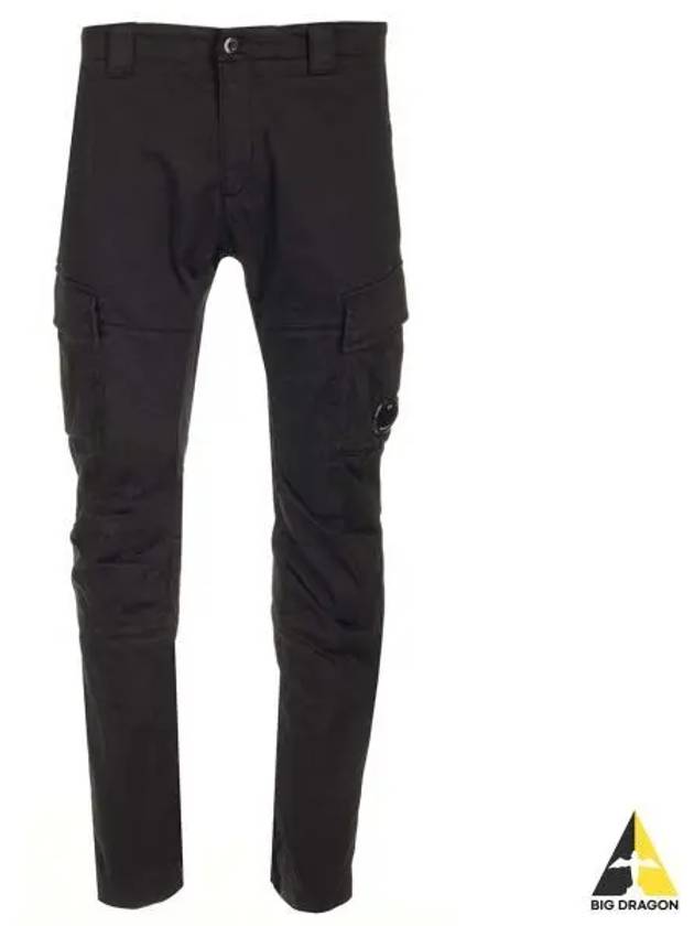 Stretch Sateen Ergonomic Lens Cargo Straight Pants Black - CP COMPANY - BALAAN 2