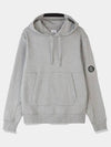 Men's Diagonal Raised Fleece Hoodie Grey - CP COMPANY - BALAAN 2