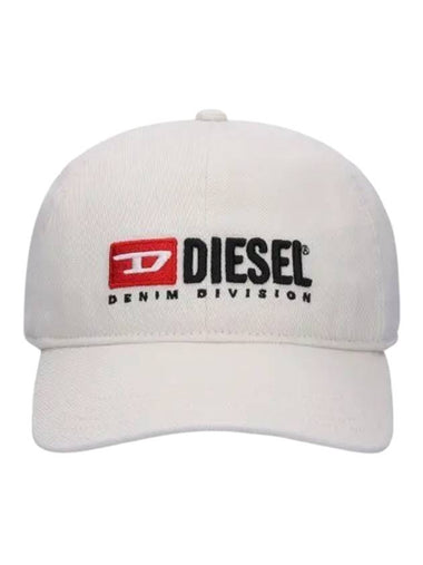 Corry Div Wash Logo Embroidery Base Ball Cap White - DIESEL - BALAAN 1