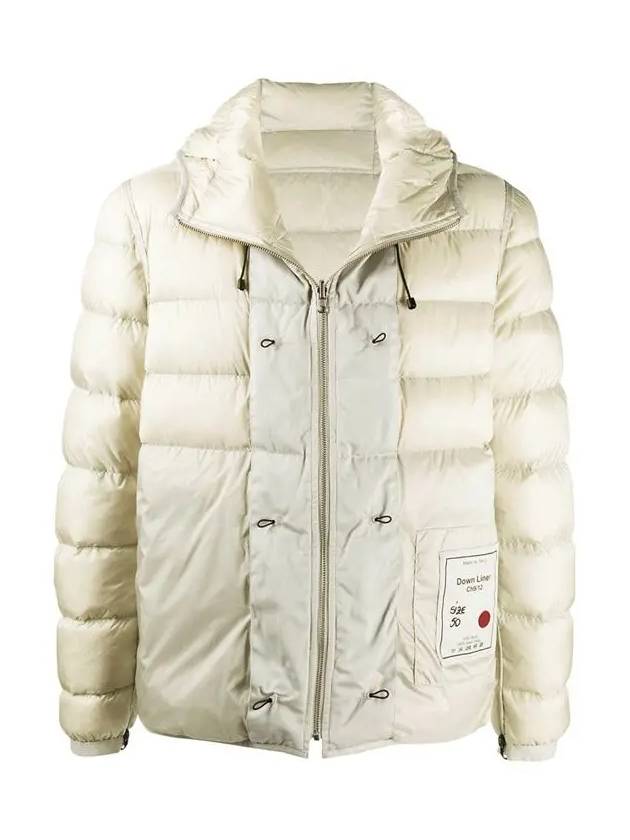 Reversible Hooded Padding Jacket Beige - TEN C - BALAAN 3