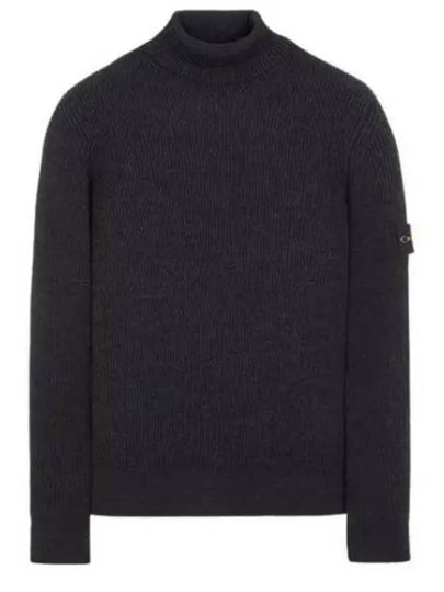 Men's Logo Patch Turtleneck Steel Grey Melange - STONE ISLAND - BALAAN 2