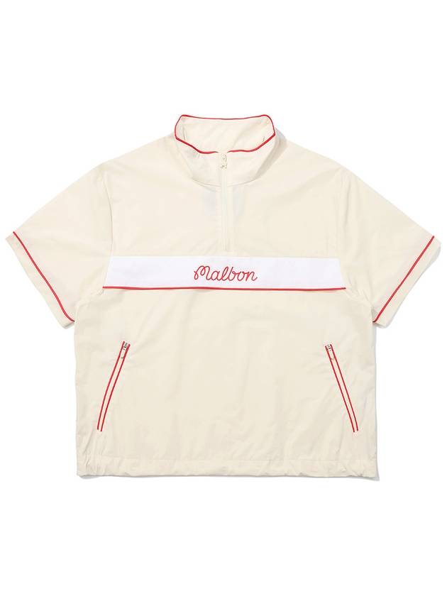 Mesh mix lightweight anorak CREAM WOMAN - MALBON GOLF - BALAAN 1