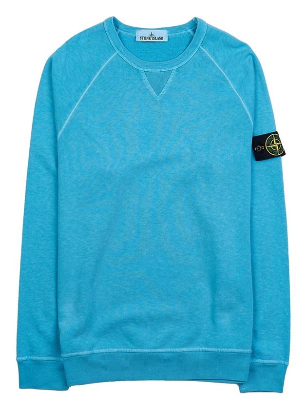 OLD Treatment Wappen Patch Crew Neck Sweatshirt Light Blue - STONE ISLAND - BALAAN 11