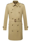 Men's Heritage Chelsea Midi Trench Coat Beige - BURBERRY - BALAAN 2