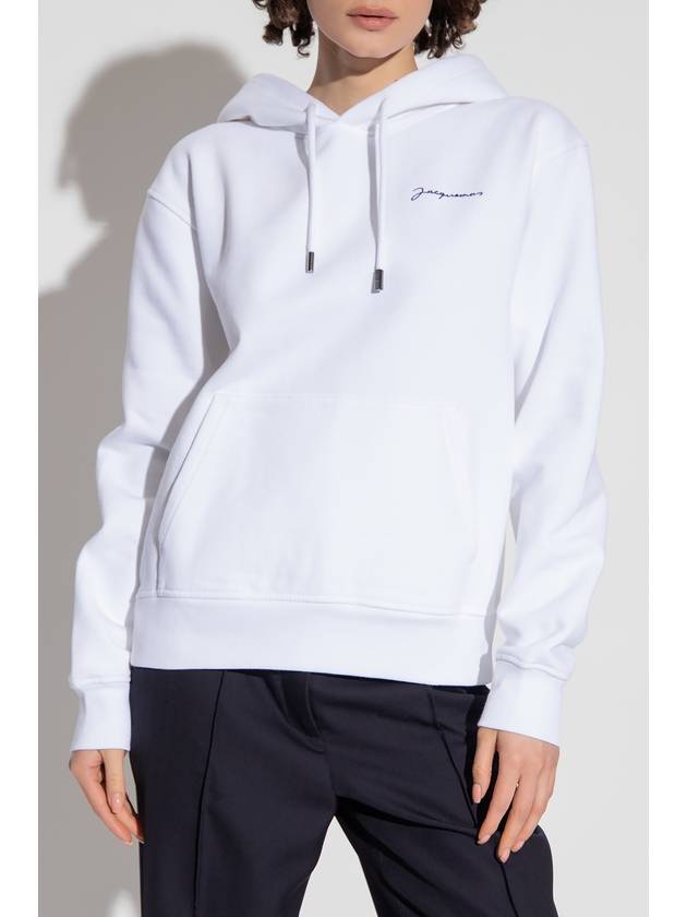 Jacquemus Logo Hoodie, Women's, White - JACQUEMUS - BALAAN 3