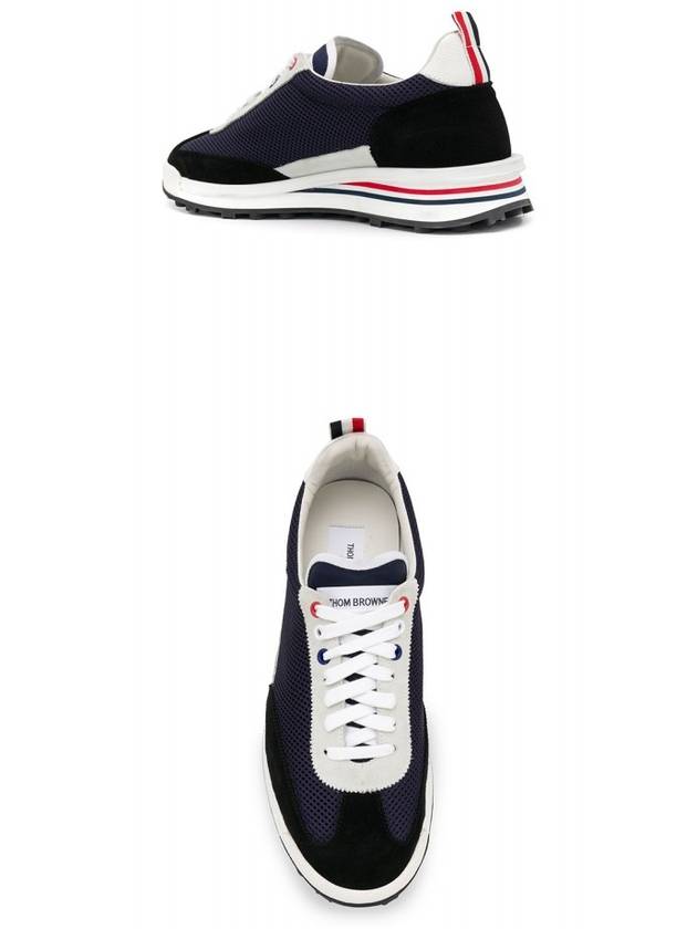 Men's Nylon Tech Runner Low Top Sneakers Blue - THOM BROWNE - BALAAN 6