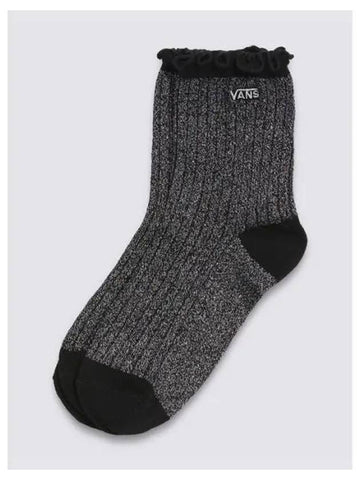 Official Tinsel Half Crew Socks VN000HTEBLK1 - VANS - BALAAN 1