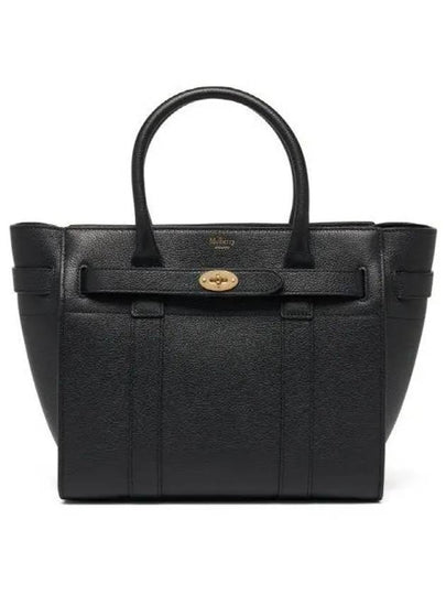 Small Classic Grain Zipper Tote Bag Black - MULBERRY - BALAAN 2