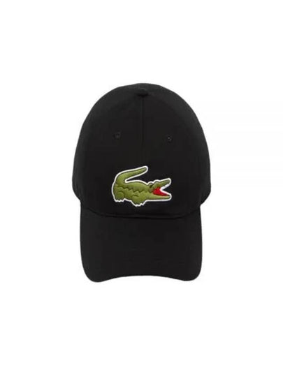 Embroidered Logo Organic Cotton Ball Cap Black - LACOSTE - BALAAN 2