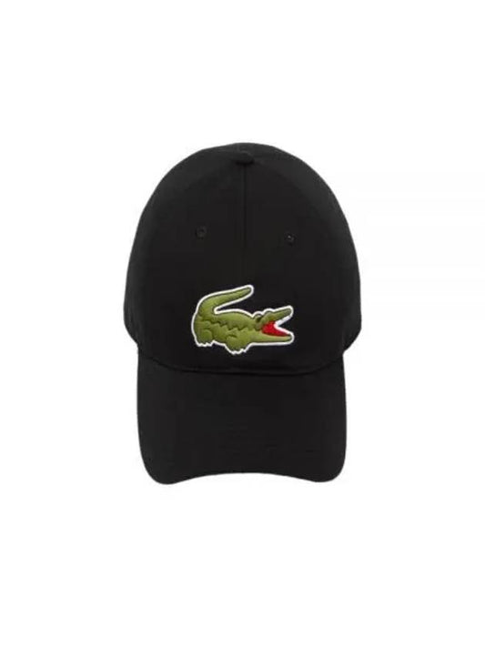 Embroidered Logo Organic Cotton Ball Cap Black - LACOSTE - BALAAN 2