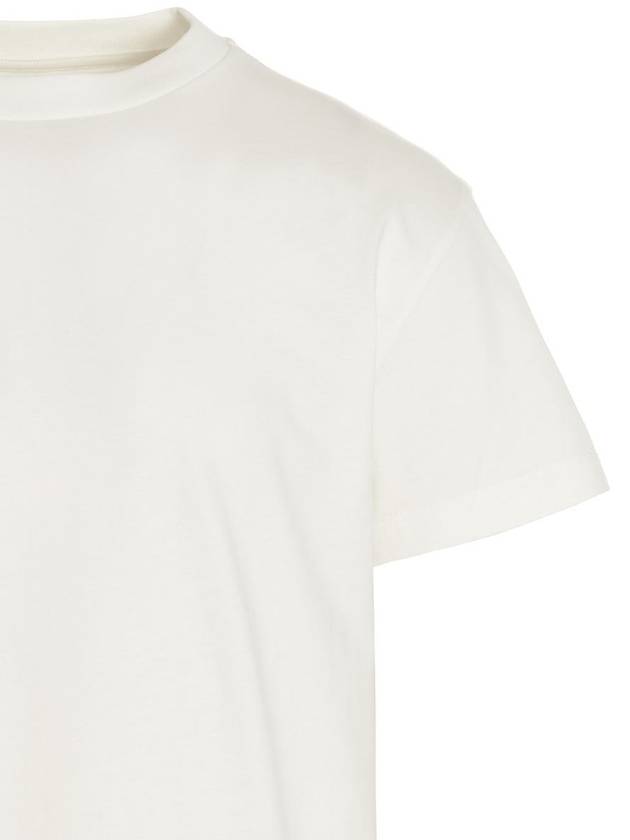 Logo Patch Cotton Short Sleeve T-Shirt 3 Pack White - JIL SANDER - BALAAN 5