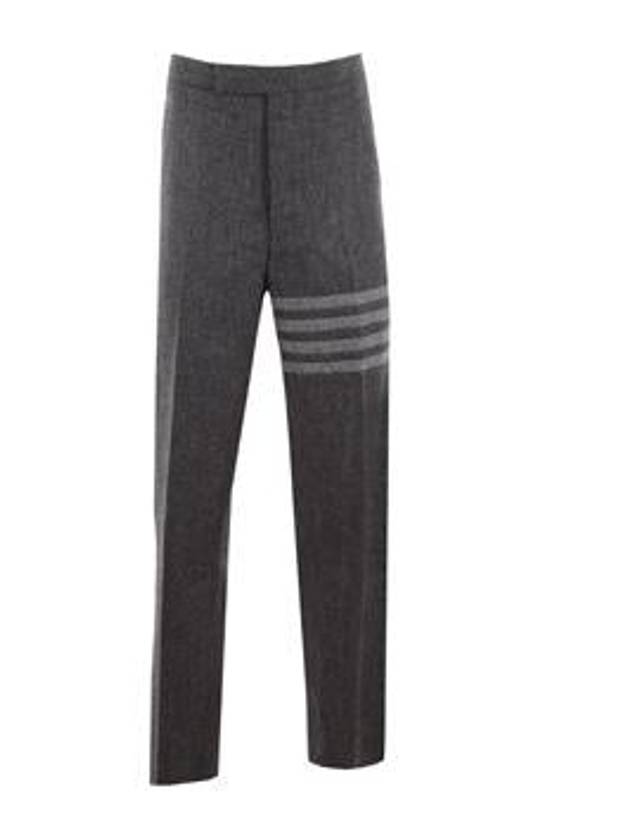 Donegal Tweed Low Rise 4 Bar Backstrap Straight Pants Grey - THOM BROWNE - BALAAN 6