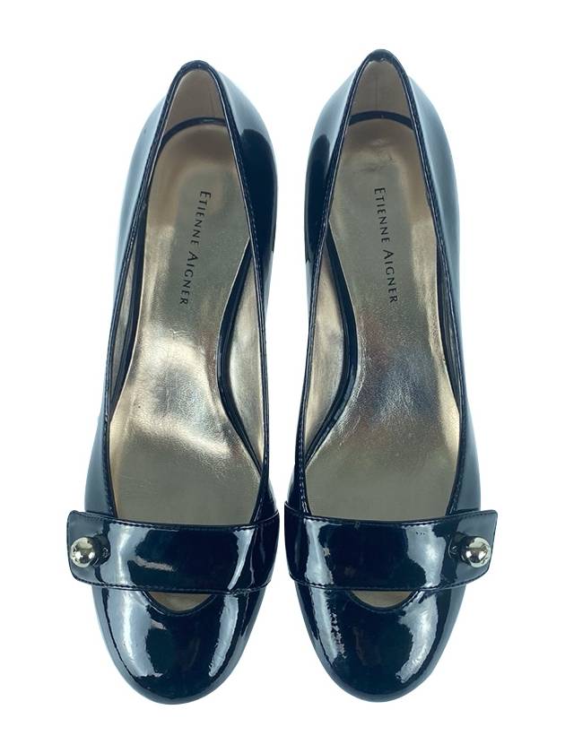 20806001 Black leather pumps high heels scratch damage - AIGNER - BALAAN 3