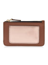 Logo Zipper Leather Card Wallet Brown - MARNI - BALAAN 2