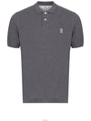 Logo Embroidery Polo Shirt Grey - BRUNELLO CUCINELLI - BALAAN 2