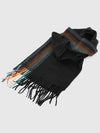 Rainbow Cashmere Muffler Black - PAUL SMITH - BALAAN.