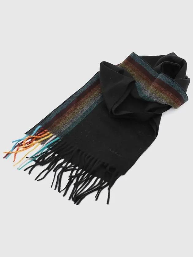 Rainbow Cashmere Muffler Black - PAUL SMITH - BALAAN 3