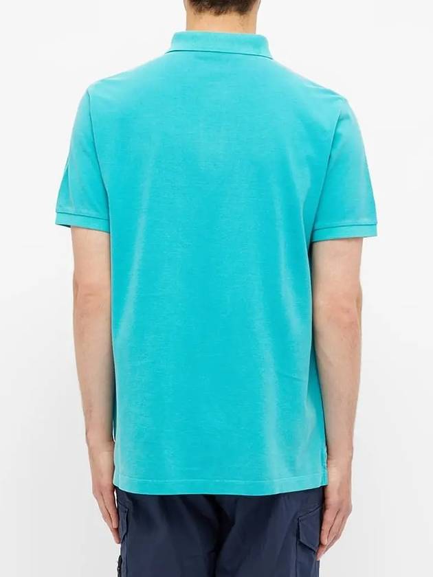 Men's Wappen Logo Patch Polo Shirt Sky Blue - STONE ISLAND - BALAAN 5