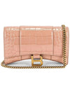 hour glass chain wallet cross bag pink beige - BALENCIAGA - BALAAN 1