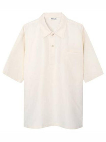 Short Sleeve Shirt Pins Linen Weather Half Sleeve - AURALEE - BALAAN 1