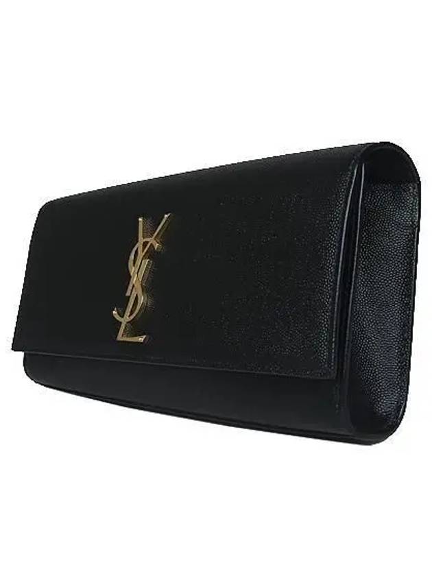 326079 Gold logo grand de poudre leather KATE clutch bag - SAINT LAURENT - BALAAN 2