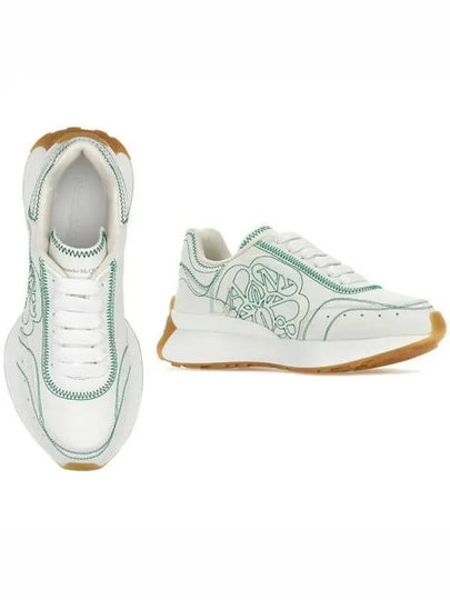 Sprint Runner Low Top Sneakers White Green - ALEXANDER MCQUEEN - BALAAN 2