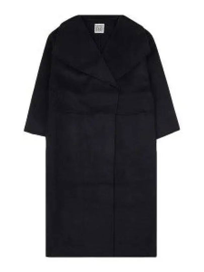 Signature Wool Cashmere Single Coat Black - TOTEME - BALAAN 2