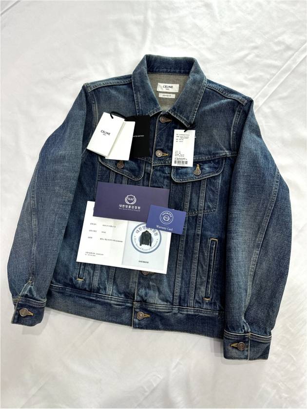 M Celine Women s Dark Union Wash Denim Trucker Jacket - CELINE - BALAAN 2