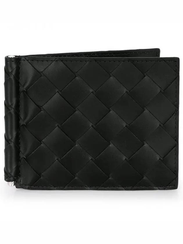 Intrecciato Money Clip Card Wallet Black - BOTTEGA VENETA - BALAAN 2