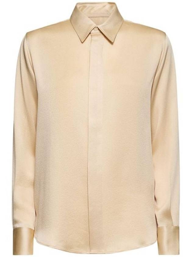 Classic Silk Long Sleeve Shirt Vanilla - AMI - BALAAN 2