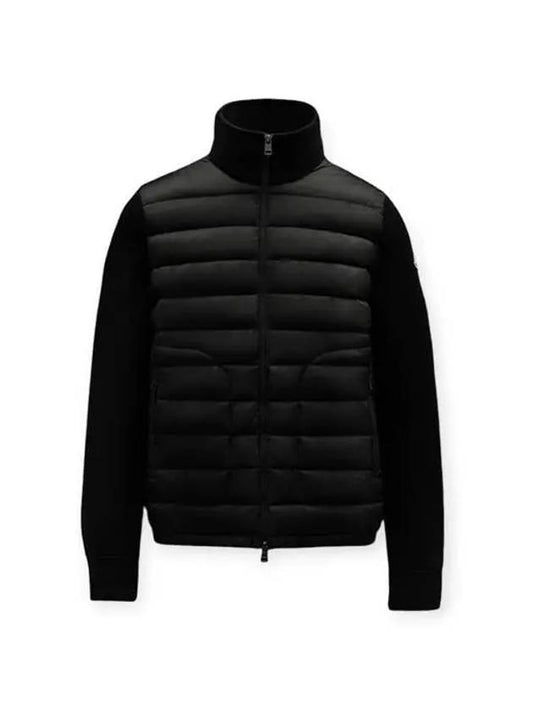 Padded Wool Zip-up Jacket Black - MONCLER - BALAAN 2