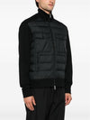 Logo Knit Padded Cardigan Black - MONCLER - BALAAN 3