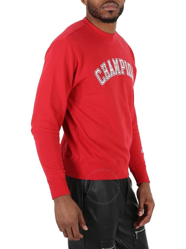 Champion Bright Red French Terry Varsity Crewneck Sweatshirt, Size Small - CHAMPION - BALAAN 3