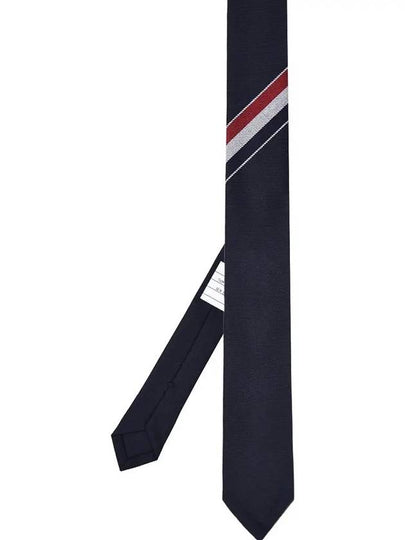 Three-Line Engineer Stripe Wool  Neck Tie Navy - THOM BROWNE - BALAAN 2