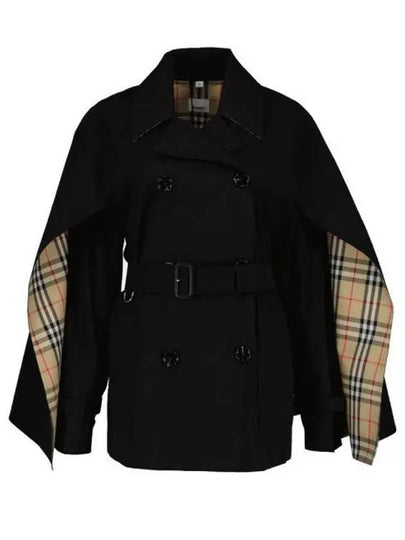 Tropical Gabardine Trench Jacket Black - BURBERRY - BALAAN 2