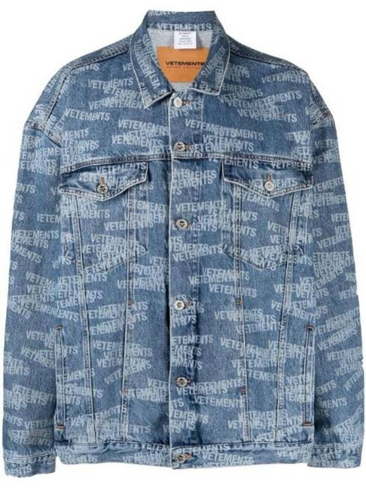 Logo Print Denim Jacket Light Blue - VETEMENTS - BALAAN 1