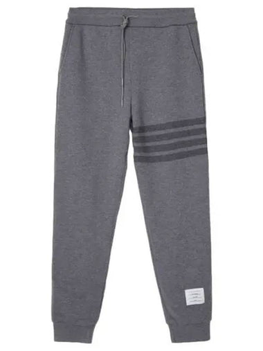 Diagonal loopback wool sweatpants - THOM BROWNE - BALAAN 1