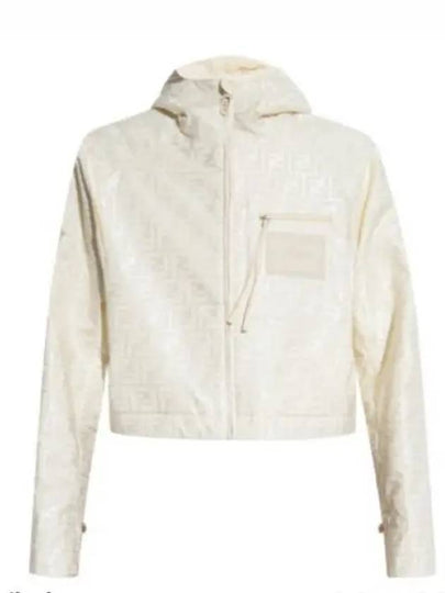 FF Logo Hooded Jacket Off-White - FENDI - BALAAN 2