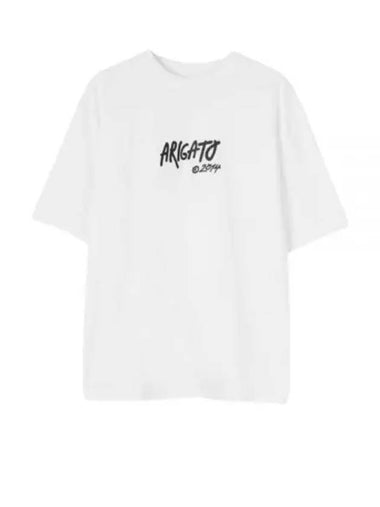 Arigato Tag T-Shirt A1152001 White Short Sleeve - AXEL ARIGATO - BALAAN 1