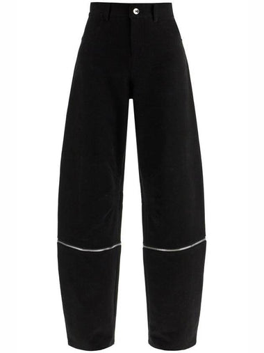 Willow Smith 2 in 1 Cotton Wide Pants Black - MONCLER - BALAAN 1