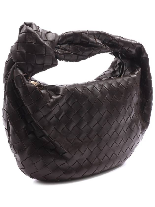 Teen Jodie Intrecciato Leather Tote Bag Brown - BOTTEGA VENETA - BALAAN 4