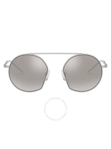 Emporio Armani Light grey mirror silver 80 Pilot Men's Sunglasses EA2078 30456G 50 - EMPORIO ARMANI - BALAAN 1