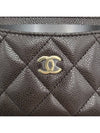 Classic card wallet holder dark brown gold AP0213 - CHANEL - BALAAN 7