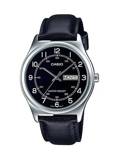 Men s Leather Wrist Watch MTP V006L 1B2 - CASIO - BALAAN 1