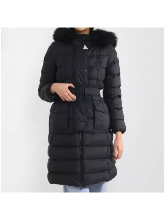 Chloe Fleece Trimmed Women s Long Down Padding Khloe 999 - MONCLER - BALAAN 1