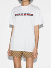 Cotton Print Short Sleeve T-Shirt White - GUCCI - BALAAN 3